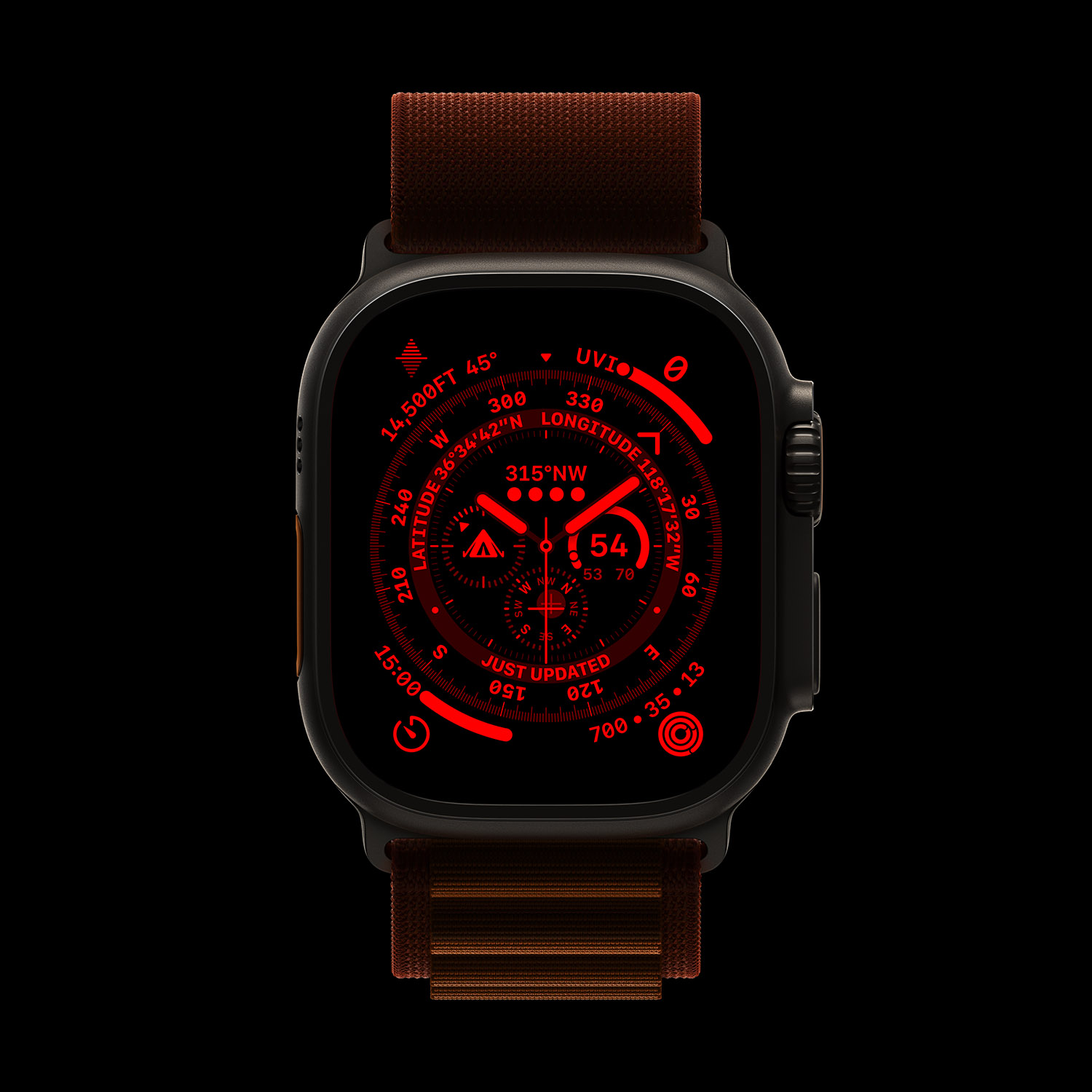 Apple-Watch-Ultra-Orange-Alpine-Loop-Wayfinder-face-Night-Mode-220907