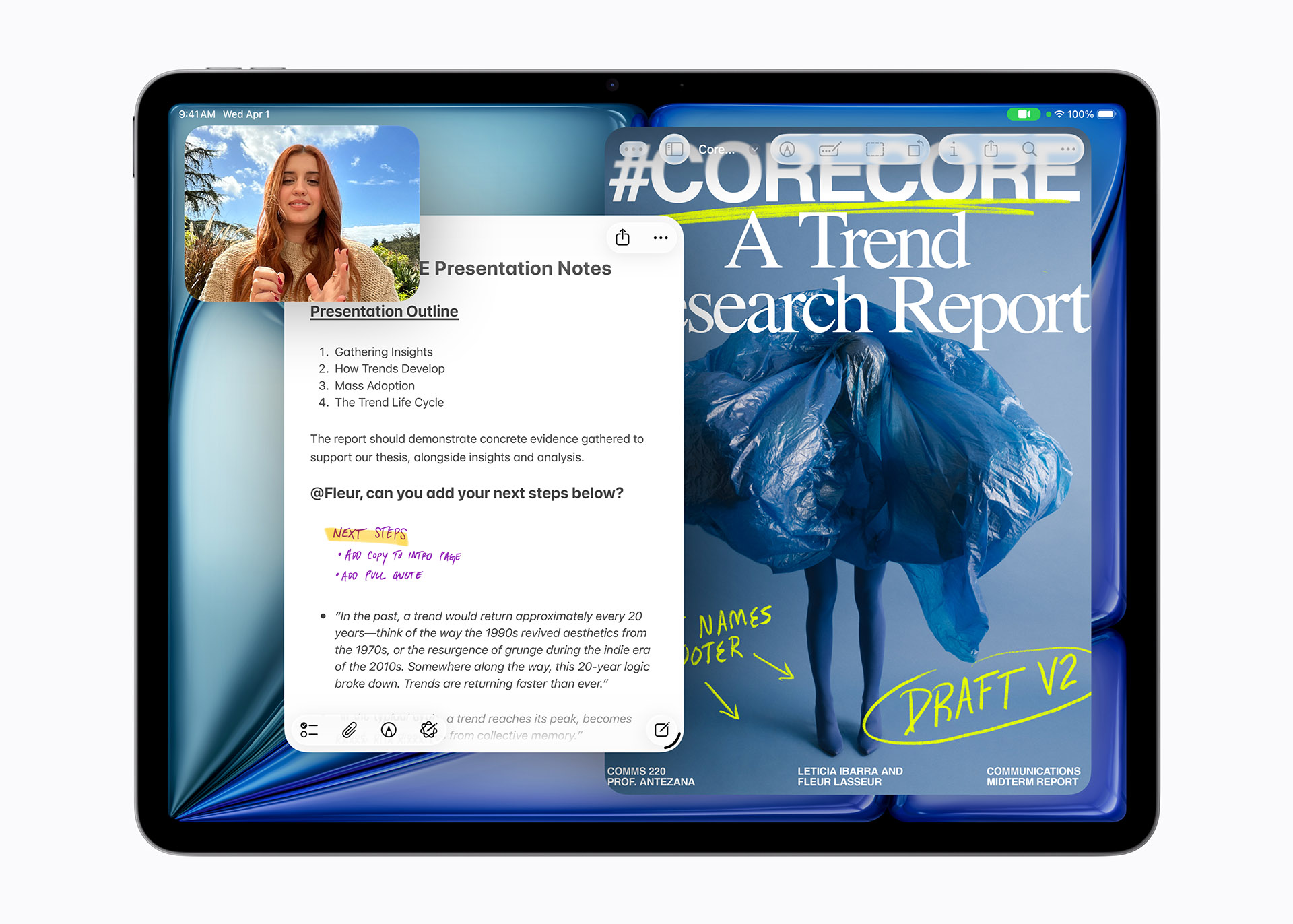 Apple iPad Air M4 multitasking
