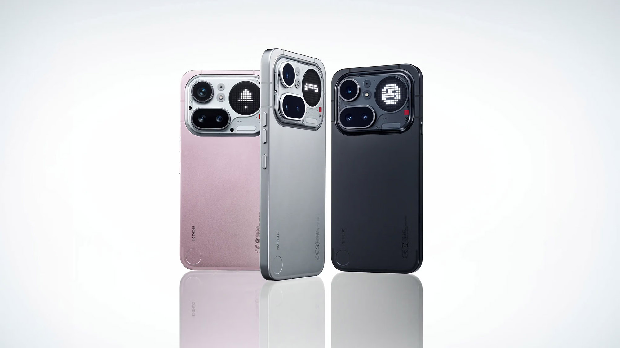 Phone (4a) Pro colors standing phones