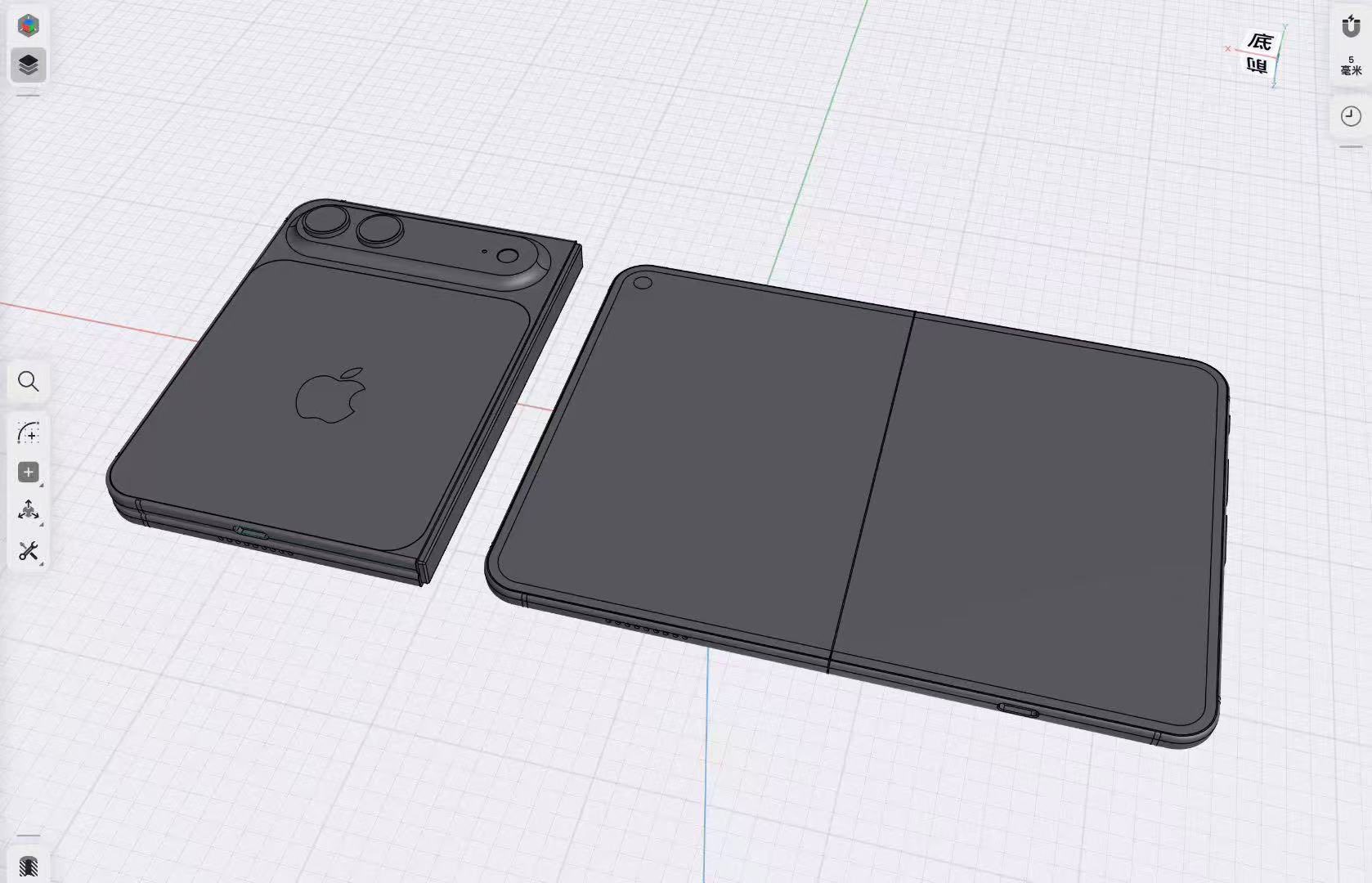 iPhone Fold B side render