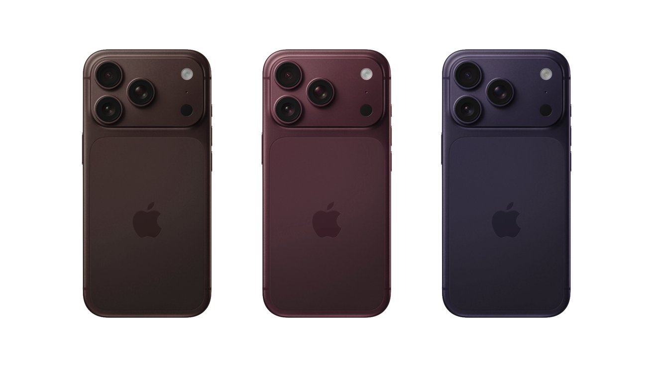 Apple is allegedly working on a dark red color for the iPhone 18 Pro and purple and a coffee-type color were tested as well