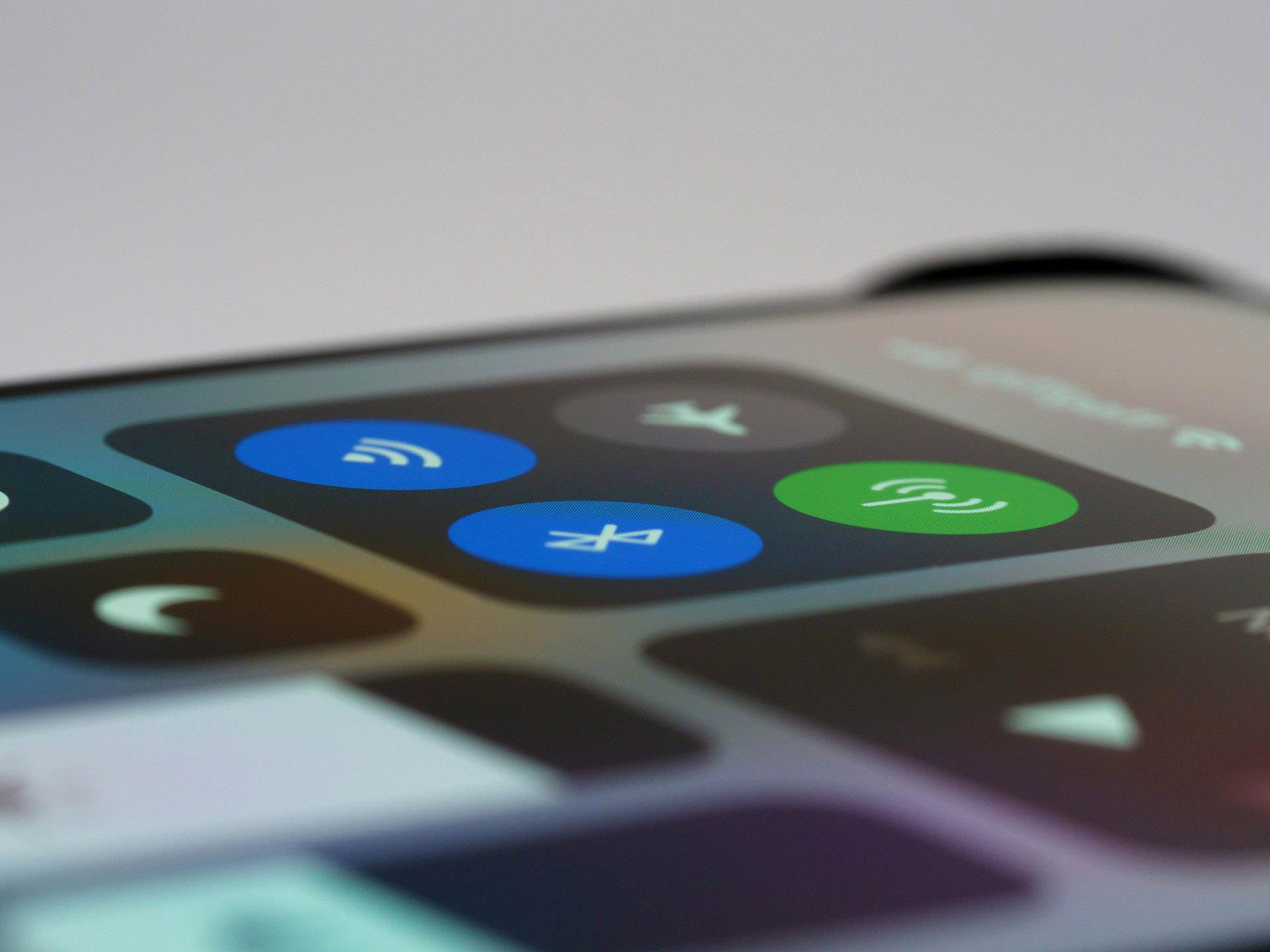 close up smartphone screen