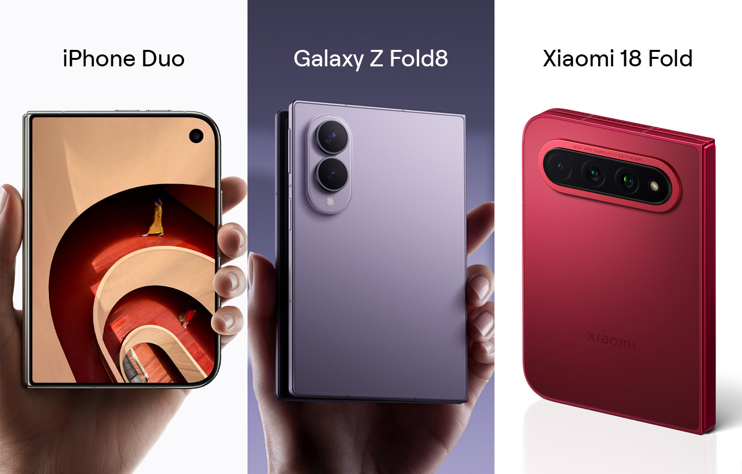iphone duo galaxy z fold8 xiaomi 18 fold