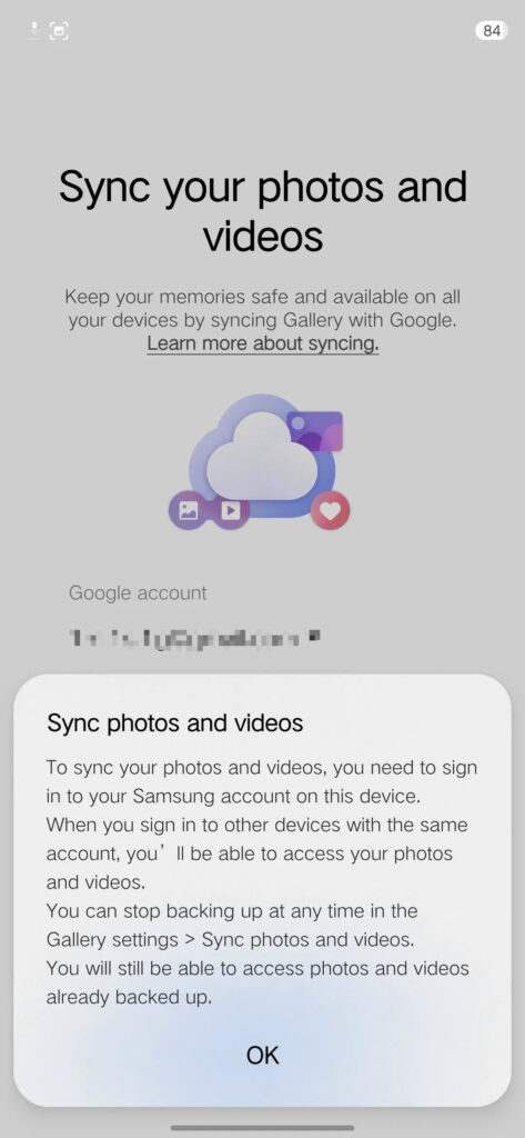 Samsung Gallery Google Photos sync 4